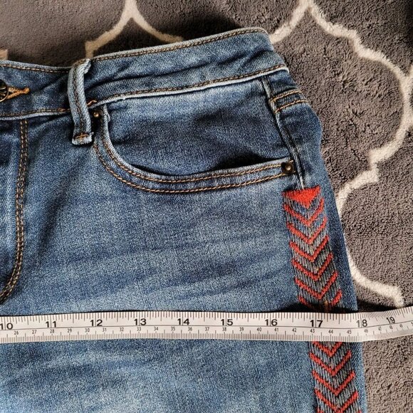 DRIFTWOOD Kelly Bootcut Arrow Jean Size 28 Embroidery Western Cowgirl Bohemian - Picture 6 of 11
